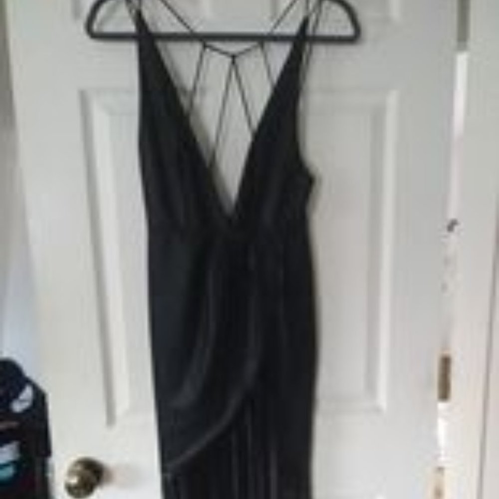 Faux Leather Fringe Dress
